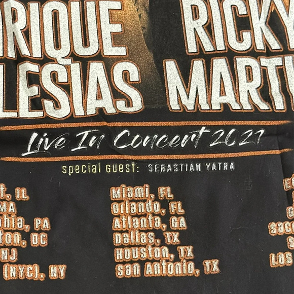 2021 Enrique iglesias-Ricky Martin live in concert tour Blkg Double Sided SM - Picture 4 of 4